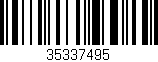Código de barras (EAN, GTIN, SKU, ISBN): '35337495'