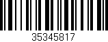 Código de barras (EAN, GTIN, SKU, ISBN): '35345817'