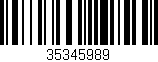 Código de barras (EAN, GTIN, SKU, ISBN): '35345989'