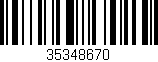 Código de barras (EAN, GTIN, SKU, ISBN): '35348670'