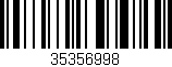Código de barras (EAN, GTIN, SKU, ISBN): '35356998'