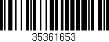 Código de barras (EAN, GTIN, SKU, ISBN): '35361653'