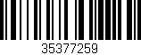 Código de barras (EAN, GTIN, SKU, ISBN): '35377259'