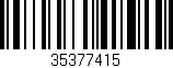 Código de barras (EAN, GTIN, SKU, ISBN): '35377415'