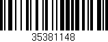 Código de barras (EAN, GTIN, SKU, ISBN): '35381148'