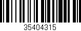 Código de barras (EAN, GTIN, SKU, ISBN): '35404315'