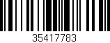 Código de barras (EAN, GTIN, SKU, ISBN): '35417783'