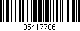 Código de barras (EAN, GTIN, SKU, ISBN): '35417786'
