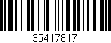 Código de barras (EAN, GTIN, SKU, ISBN): '35417817'
