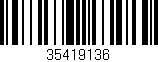 Código de barras (EAN, GTIN, SKU, ISBN): '35419136'