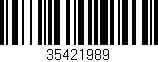 Código de barras (EAN, GTIN, SKU, ISBN): '35421989'