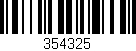 Código de barras (EAN, GTIN, SKU, ISBN): '354325'