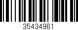 Código de barras (EAN, GTIN, SKU, ISBN): '35434961'