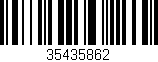 Código de barras (EAN, GTIN, SKU, ISBN): '35435862'