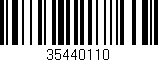 Código de barras (EAN, GTIN, SKU, ISBN): '35440110'