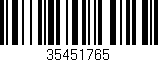 Código de barras (EAN, GTIN, SKU, ISBN): '35451765'