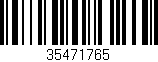 Código de barras (EAN, GTIN, SKU, ISBN): '35471765'