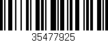 Código de barras (EAN, GTIN, SKU, ISBN): '35477925'