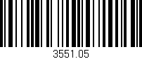 Código de barras (EAN, GTIN, SKU, ISBN): '3551.05'