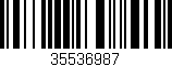 Código de barras (EAN, GTIN, SKU, ISBN): '35536987'