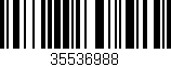Código de barras (EAN, GTIN, SKU, ISBN): '35536988'