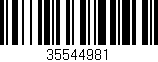 Código de barras (EAN, GTIN, SKU, ISBN): '35544981'