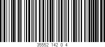 Código de barras (EAN, GTIN, SKU, ISBN): '35552_142_0_4'