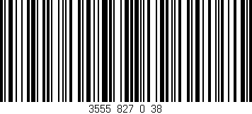 Código de barras (EAN, GTIN, SKU, ISBN): '3555_827_0_38'