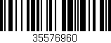 Código de barras (EAN, GTIN, SKU, ISBN): '35576960'