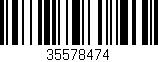 Código de barras (EAN, GTIN, SKU, ISBN): '35578474'