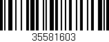 Código de barras (EAN, GTIN, SKU, ISBN): '35581603'