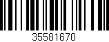 Código de barras (EAN, GTIN, SKU, ISBN): '35581670'
