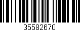 Código de barras (EAN, GTIN, SKU, ISBN): '35582670'