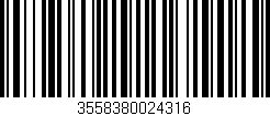 Código de barras (EAN, GTIN, SKU, ISBN): '3558380024316'