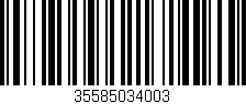 Código de barras (EAN, GTIN, SKU, ISBN): '35585034003'