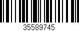 Código de barras (EAN, GTIN, SKU, ISBN): '35589745'