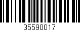 Código de barras (EAN, GTIN, SKU, ISBN): '35590017'