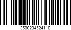 Código de barras (EAN, GTIN, SKU, ISBN): '3560234524118'