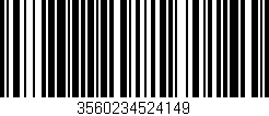 Código de barras (EAN, GTIN, SKU, ISBN): '3560234524149'