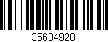 Código de barras (EAN, GTIN, SKU, ISBN): '35604920'