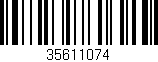 Código de barras (EAN, GTIN, SKU, ISBN): '35611074'