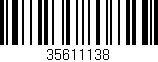 Código de barras (EAN, GTIN, SKU, ISBN): '35611138'