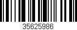 Código de barras (EAN, GTIN, SKU, ISBN): '35625986'