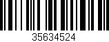 Código de barras (EAN, GTIN, SKU, ISBN): '35634524'