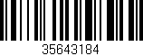 Código de barras (EAN, GTIN, SKU, ISBN): '35643184'
