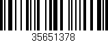 Código de barras (EAN, GTIN, SKU, ISBN): '35651378'