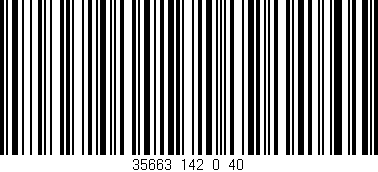 Código de barras (EAN, GTIN, SKU, ISBN): '35663_142_0_40'