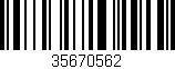 Código de barras (EAN, GTIN, SKU, ISBN): '35670562'