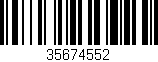 Código de barras (EAN, GTIN, SKU, ISBN): '35674552'