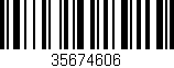 Código de barras (EAN, GTIN, SKU, ISBN): '35674606'